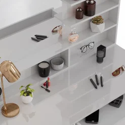 Vicco Coiffeuse Blanc 120cm avec miroir