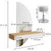 Vicco Coiffeuse Blanc 120cm avec éclairage LED et tabouret