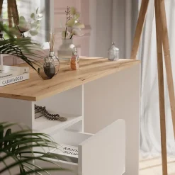 Vicco Coiffeuse Blanc/Artisan 110cm avec tiroirs
