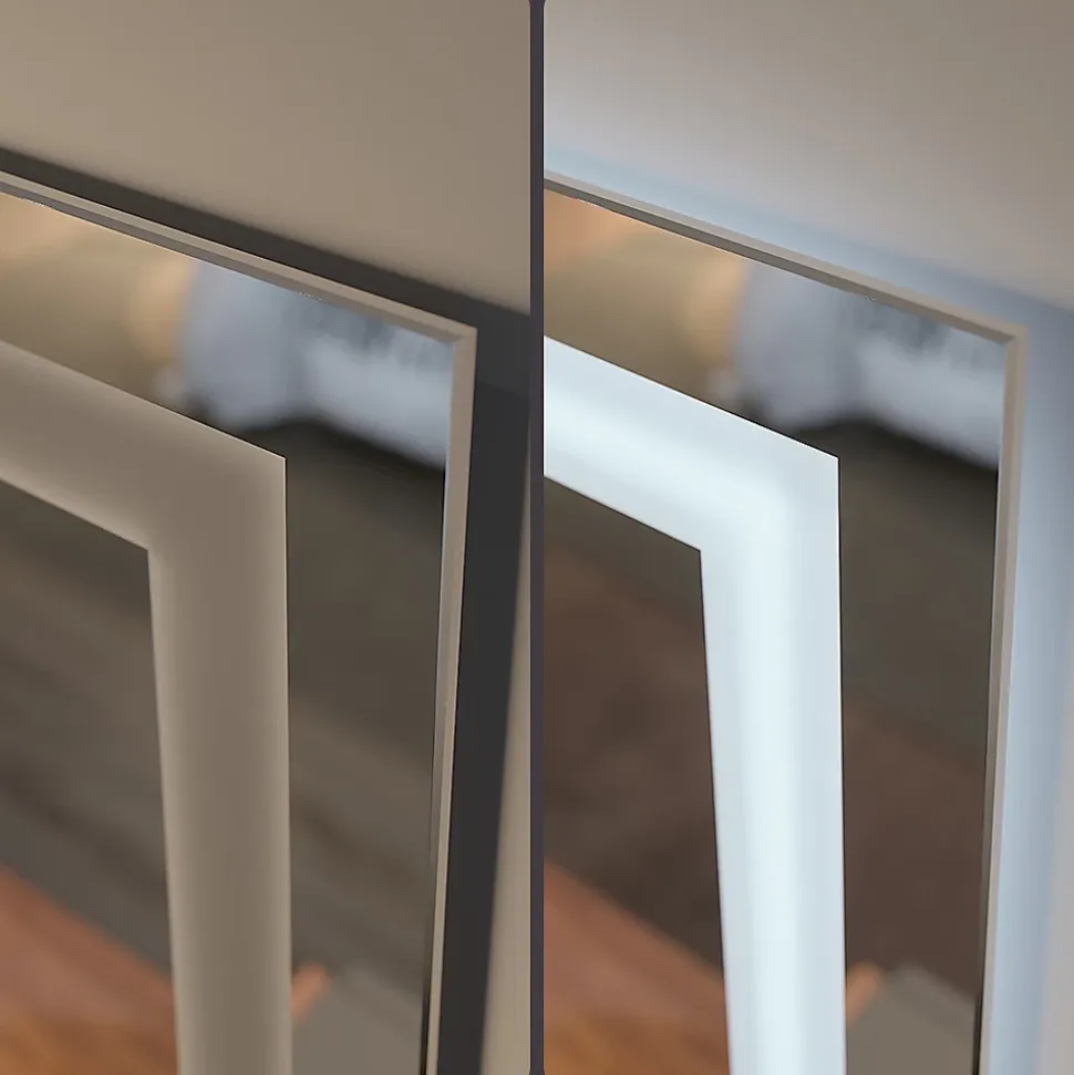 Vicco Coiffeuse Blanc/Artisan 110cm avec miroir LED