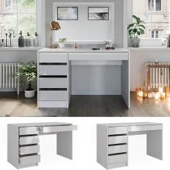 Vicco Coiffeuse Blanc/Or 120cm sans miroir
