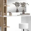 Vicco Coiffeuse Blanc/Sonoma 122.2cm avec tabouret