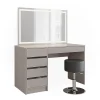 Vicco Coiffeuse Cachemire 120cm avec miroir LED et tabouret