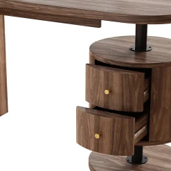 Vicco Coiffeuse Chêne rustique 120cm avec 2 tiroirs