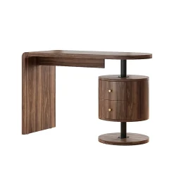 Vicco Coiffeuse Chêne rustique 120cm avec 2 tiroirs