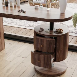 Vicco Coiffeuse Chêne rustique 120cm avec 2 tiroirs