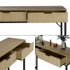 Vicco Coiffeuse Chêne 100x75cm avec 2 tiroirs