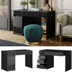 Vicco Coiffeuse Noir 120cm sans miroir
