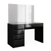 Vicco Coiffeuse noir/or 55cm avec miroir