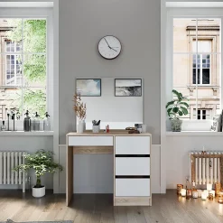 Vicco Coiffeuse Sonoma 90cm avec miroir