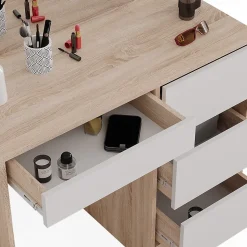 Vicco Coiffeuse Sonoma 90cm avec miroir