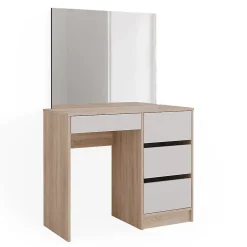 Vicco Coiffeuse Sonoma 90cm avec miroir