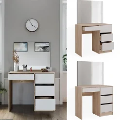 Vicco Coiffeuse Sonoma 90cm avec miroir
