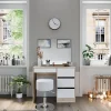 Vicco Coiffeuse Sonoma 40cm avec tabouret