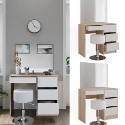 Vicco Coiffeuse Sonoma 40cm avec tabouret