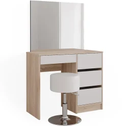 Vicco Coiffeuse Sonoma 40cm avec tabouret