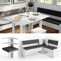 Vicco Coin pour banquette Blanc 43.5x43.5cm