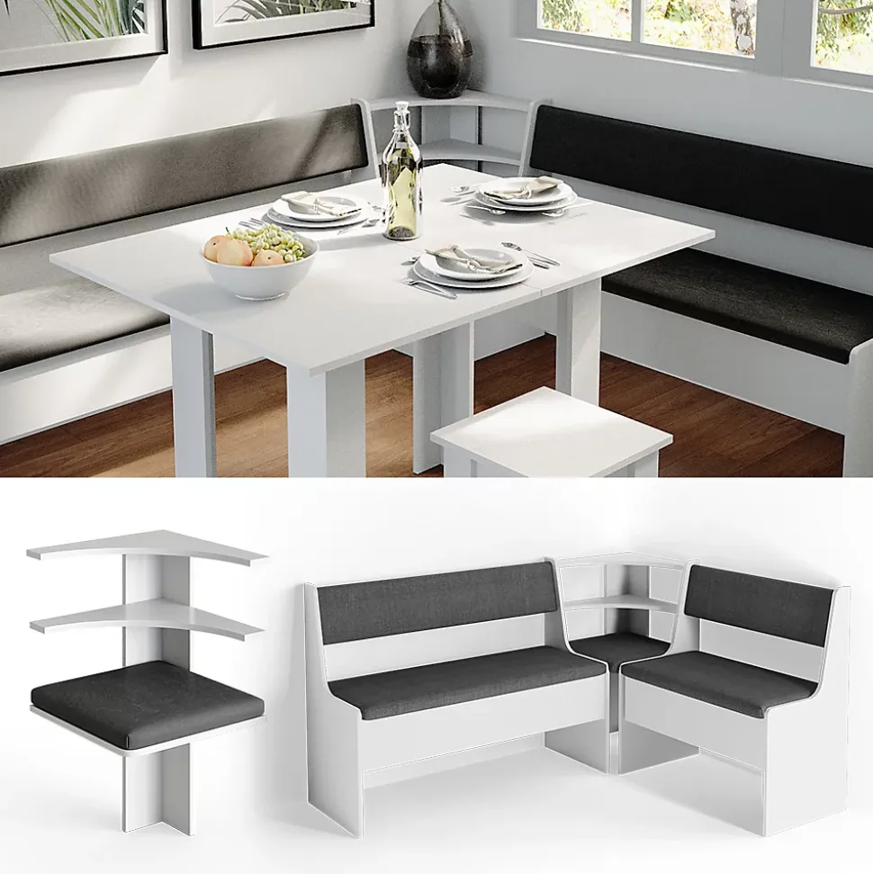 Vicco Coin pour banquette Blanc 43.5x43.5cm
