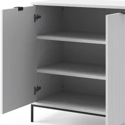 Vicco Commode Blanc 42x81.2cm avec 2 portes