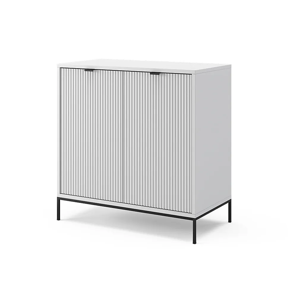 Vicco Commode Blanc 42x81.2cm avec 2 portes