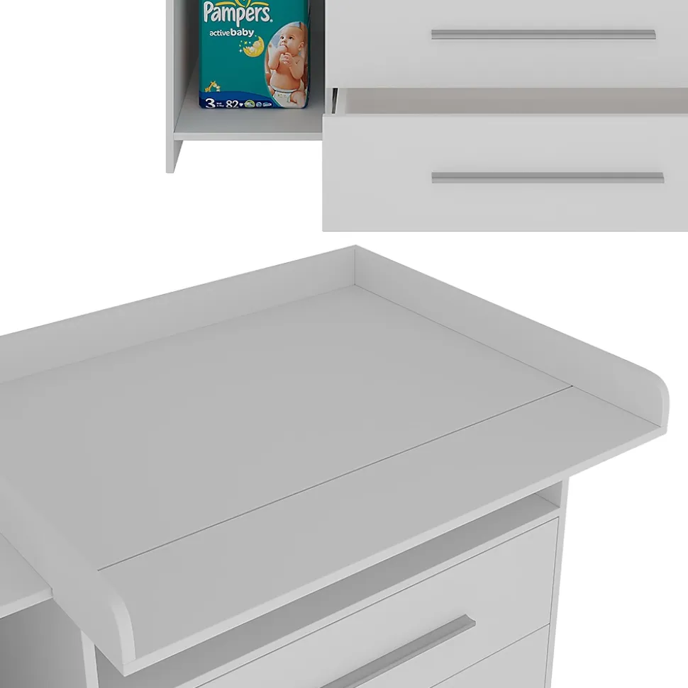 Vicco Commode à langer Blanc 110x93.5cm avec plan à langer