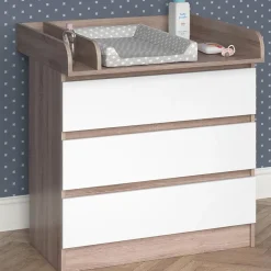 Vicco Commode à langer Blanc/Sonoma 80x87cm