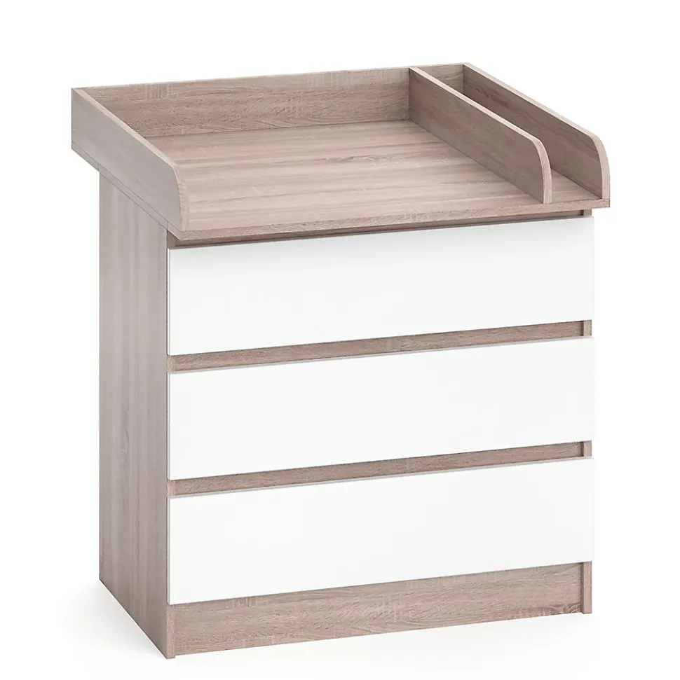 Vicco Commode à langer Blanc/Sonoma 80x87cm