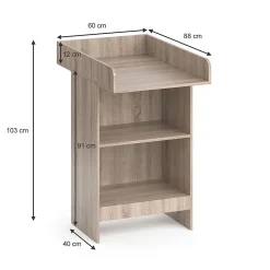 Vicco Commode à langer Sonoma 60x103cm