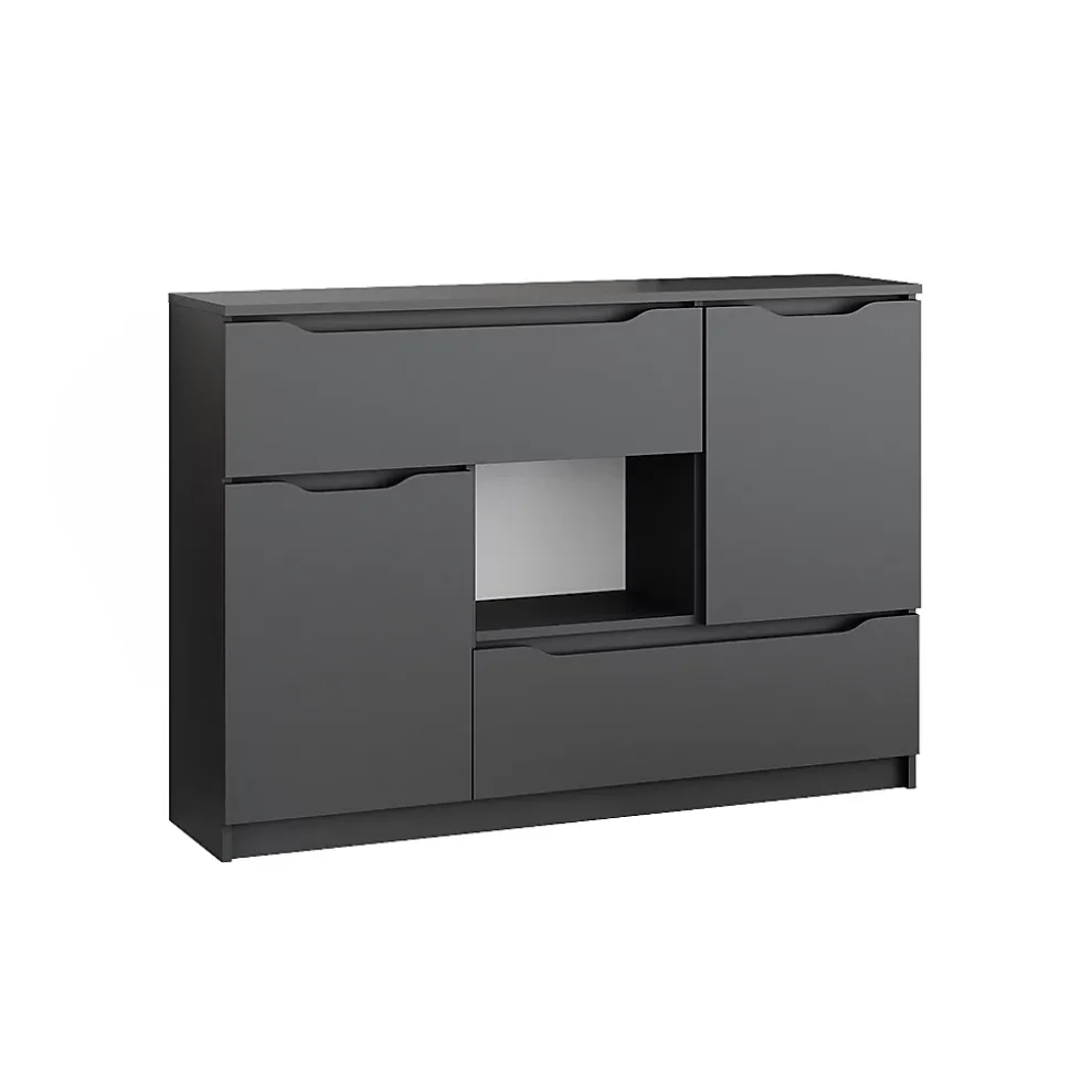 Vicco Commode avec tiroirs Anthracite 30x84cm