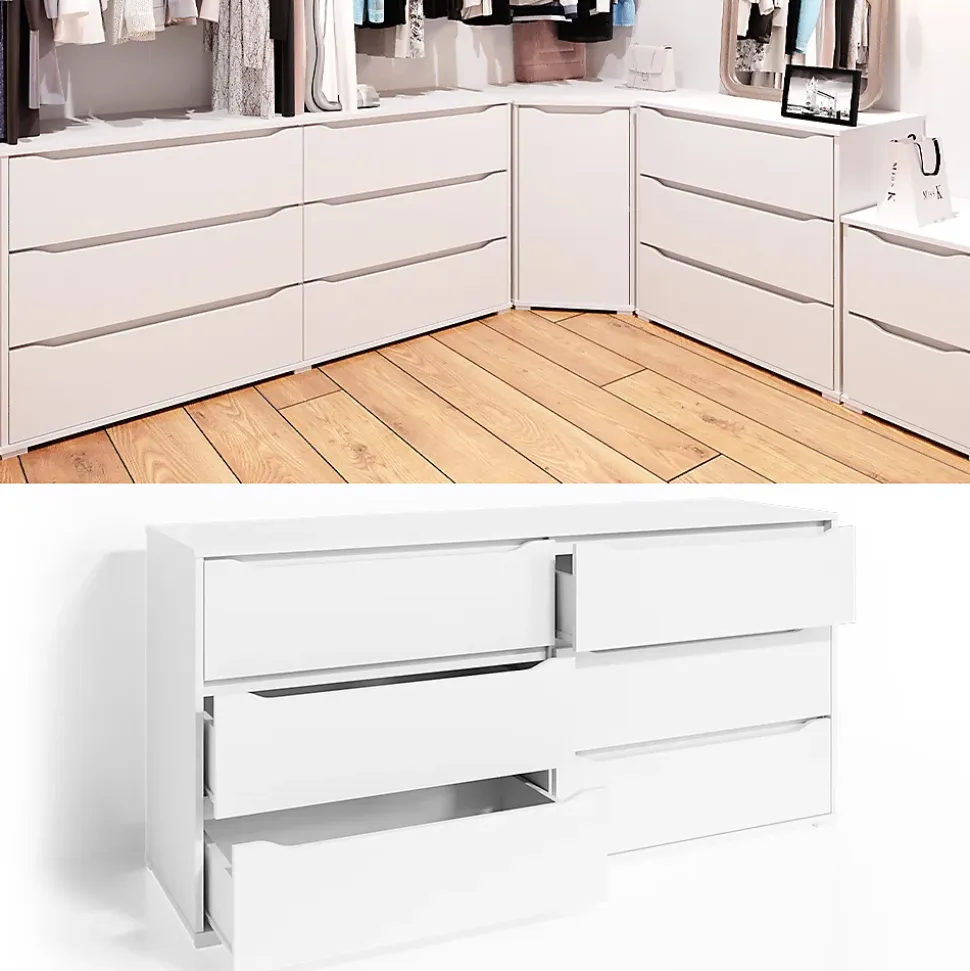 Vicco Commode avec tiroirs Blanc 48x77.6cm