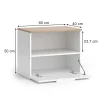 Vicco Commode Blanc/Sonoma 60x50cm avec rabat