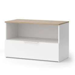 Vicco Commode Blanc/Sonoma 80x50cm avec 1 compartiment fermé