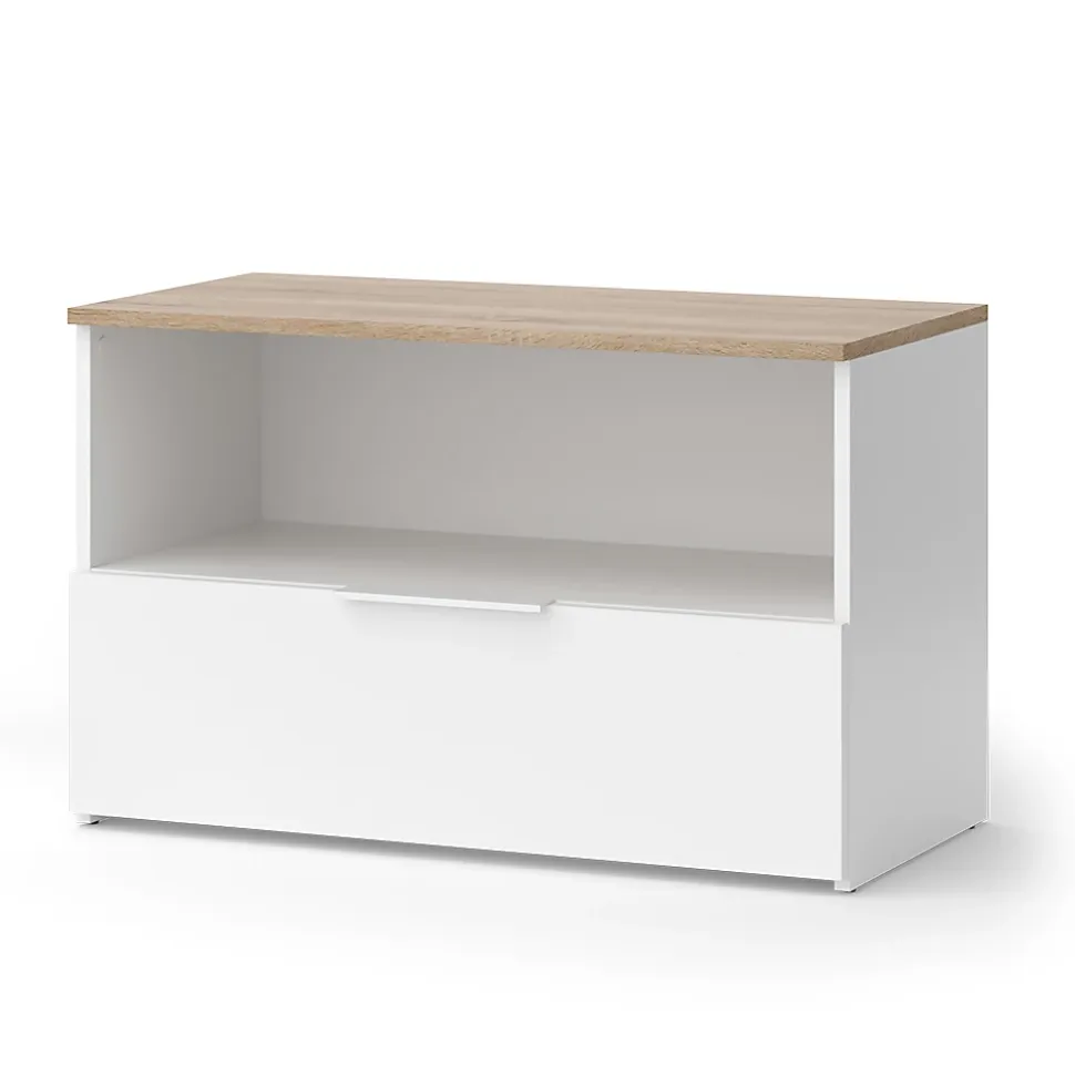 Vicco Commode Blanc/Sonoma 80x50cm avec 1 compartiment fermé