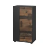 Vicco Commode Noir/ancien style 50.1x87.3cm avec 2 compartiments