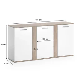 Vicco Commode Sonoma 40x80cm avec portes