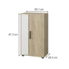 Vicco commode Sonoma/blanc 50.1x87.3cm avec 2 compartiments