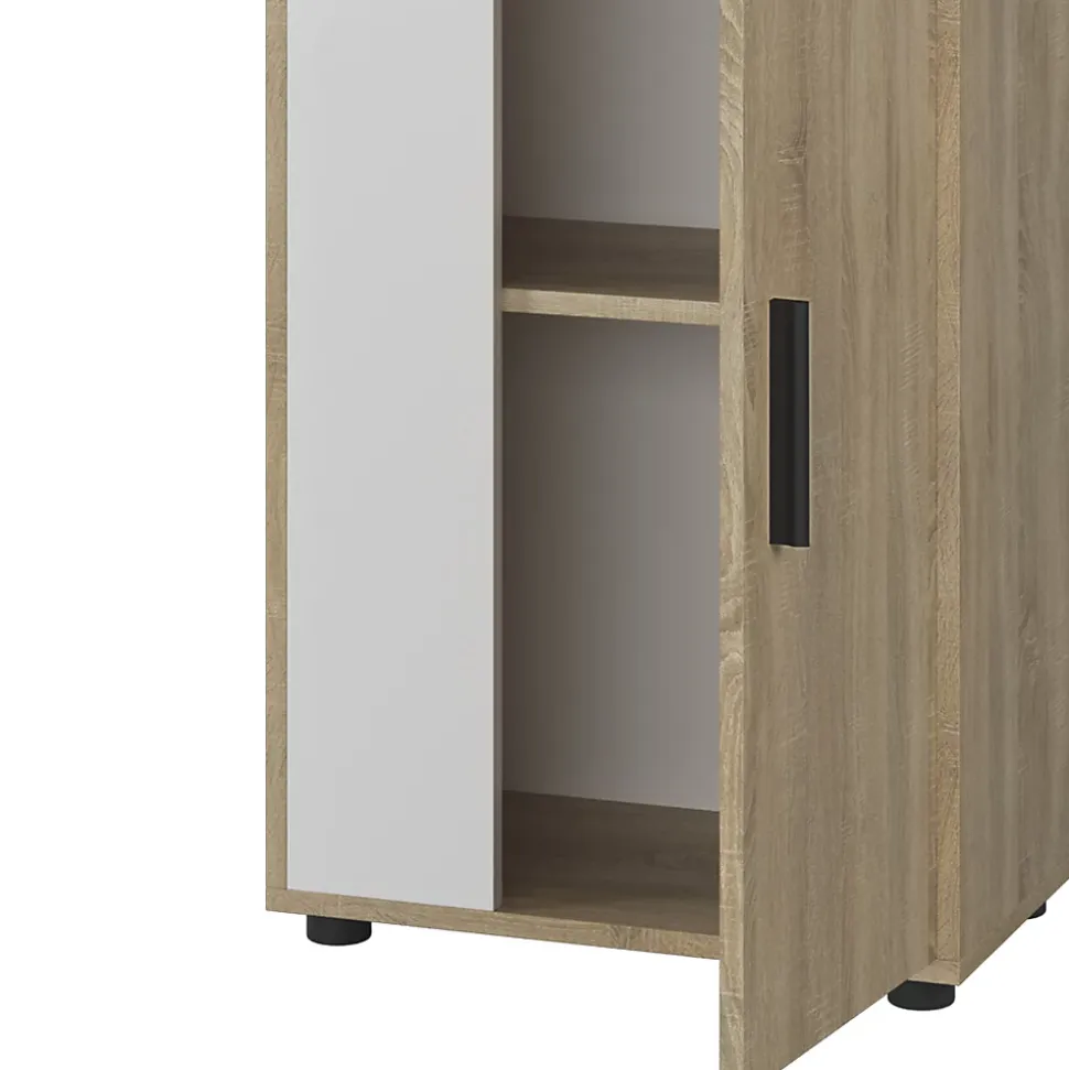 Vicco commode Sonoma/blanc 50.1x87.3cm avec 2 compartiments