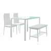 Vicco Ensemble de table à manger Blanc 120x70cm 4 pièces