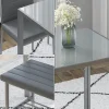 Vicco Ensemble de table à manger Gris 120x70cm Set de 4 pièces
