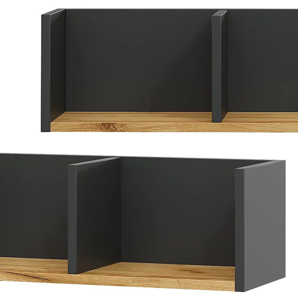 Vicco Etagère Anthracite/chêne doré 90x20cm