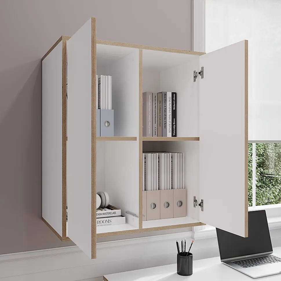 Vicco Etagère Blanc 63x75cm avec 2 portes