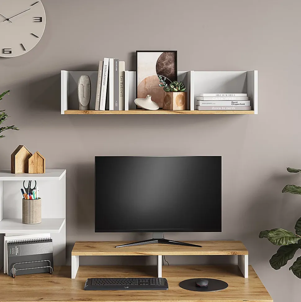 Vicco Etagère Chêne blanc/force de lor 90x20cm