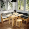 Vicco Groupe de banquettes dangle Chêne de force doré 180x41.5cm avec table