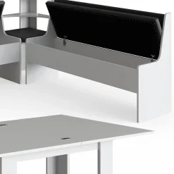 Vicco Groupe de banquettes dangle Blanc 180x41.5cm avec table