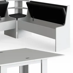 Vicco Groupe de banquettes dangle Blanc 180x41.5cm avec table