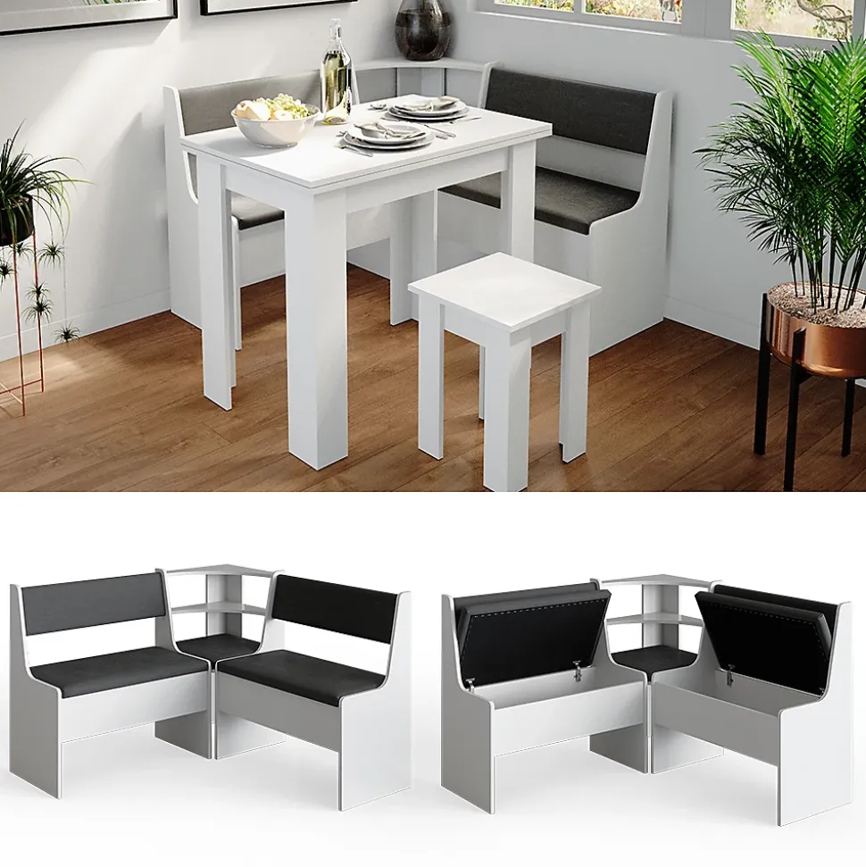 Vicco Groupe de banquettes dangle Blanc 41.5x120cm Sans table