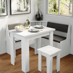 Vicco Groupe de banquettes dangle Blanc 41.5x120cm Sans table