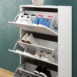 Vicco Meuble à chaussure Blanc 59x105cm