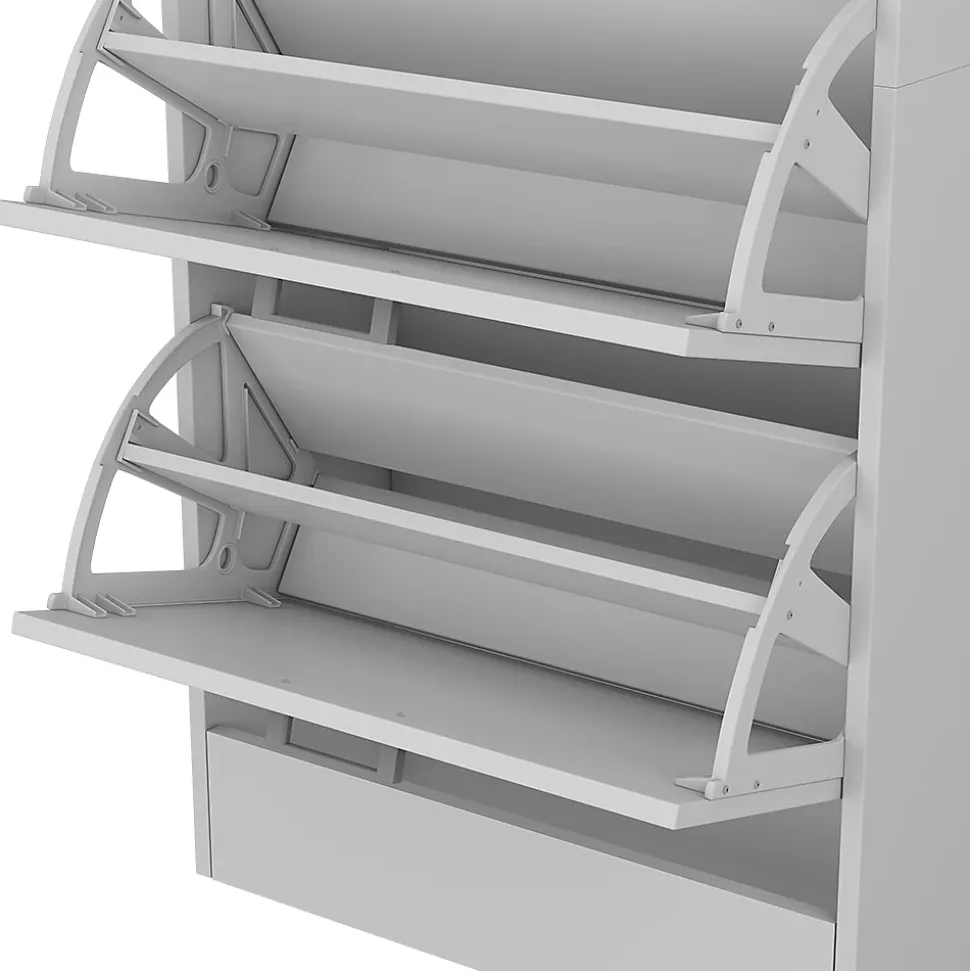 Vicco Meuble à chaussure Blanc 63x150cm