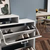 Vicco Meuble à chaussure Blanc 80x90cm